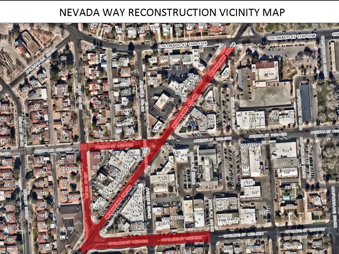 Nevada Way Reconstruction Vicinity Exhibit 7.2025