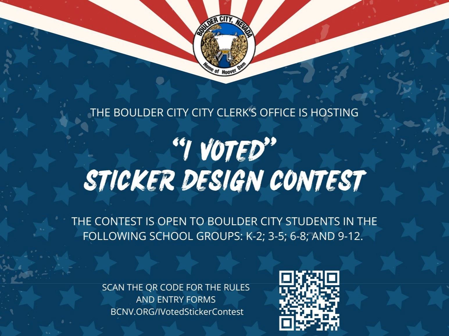 I VOTED sticker contest flyer 2025